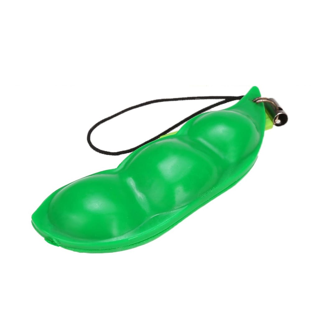 Infinite Squeeze Edamame Bean Pea with Expression Key Chain