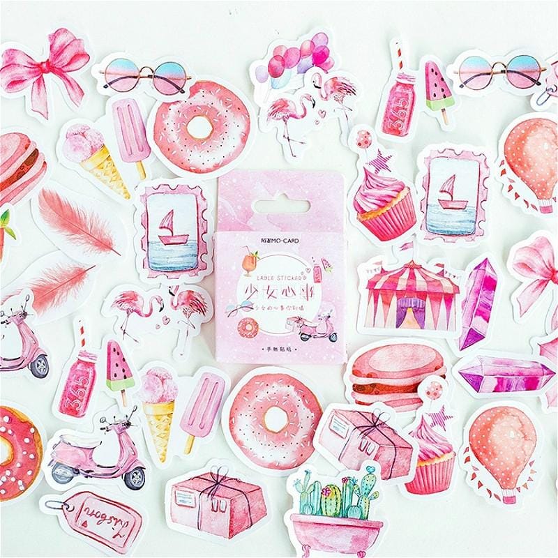3 PCS Women Hearts Series Stickers Creative Handbooks DIY Decorative Stickers