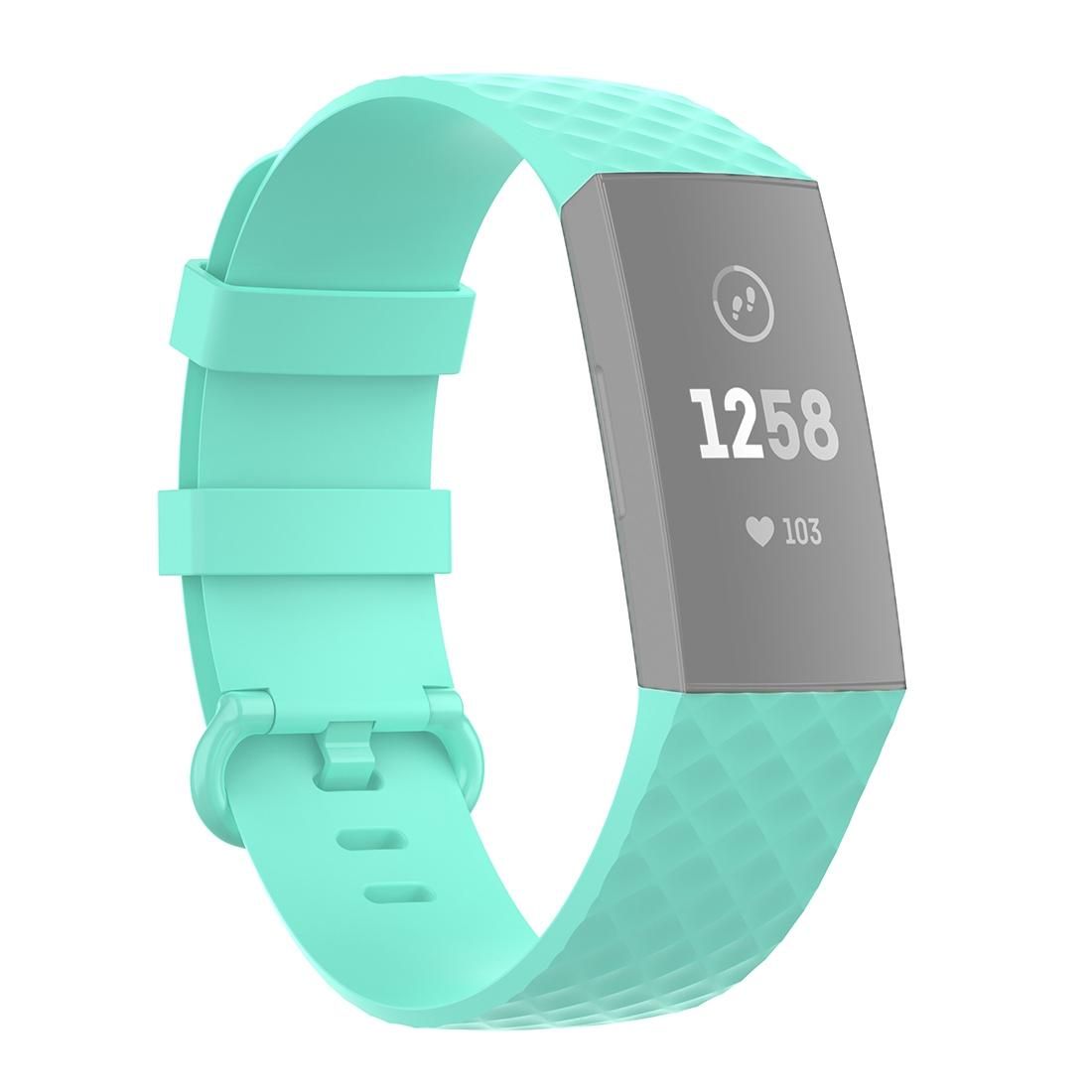 Color Buckle TPU Wrist Strap Watch Band for Fitbit Charge 4 / Charge 3 / Charge 3 SE, Size: S (Green)