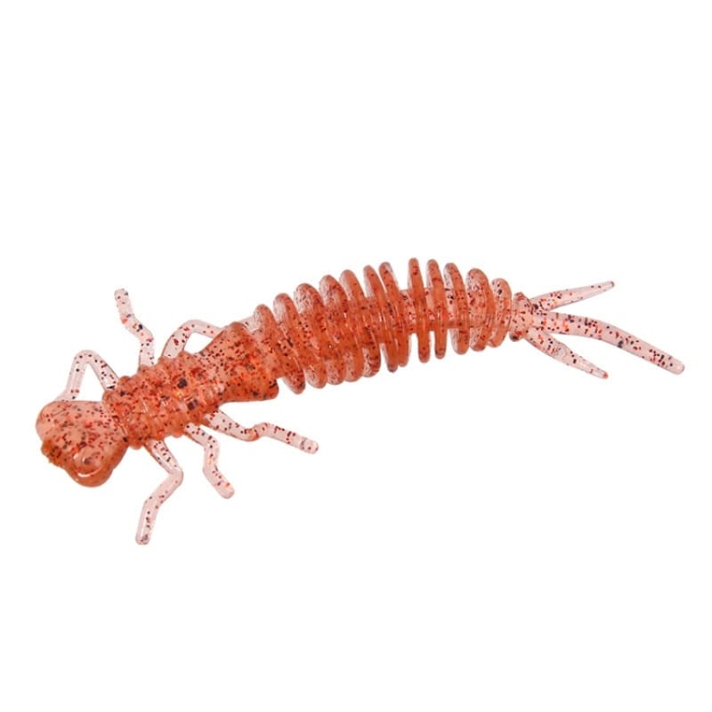 15 PCS 8-color Larvae Silicone Soft Bait Lure Bait, Size:55MM(Pink)