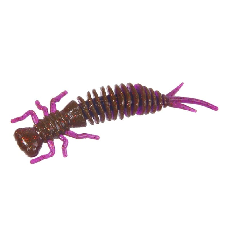 15 PCS 8-color Larvae Silicone Soft Bait Lure Bait, Size:55MM(Purple)