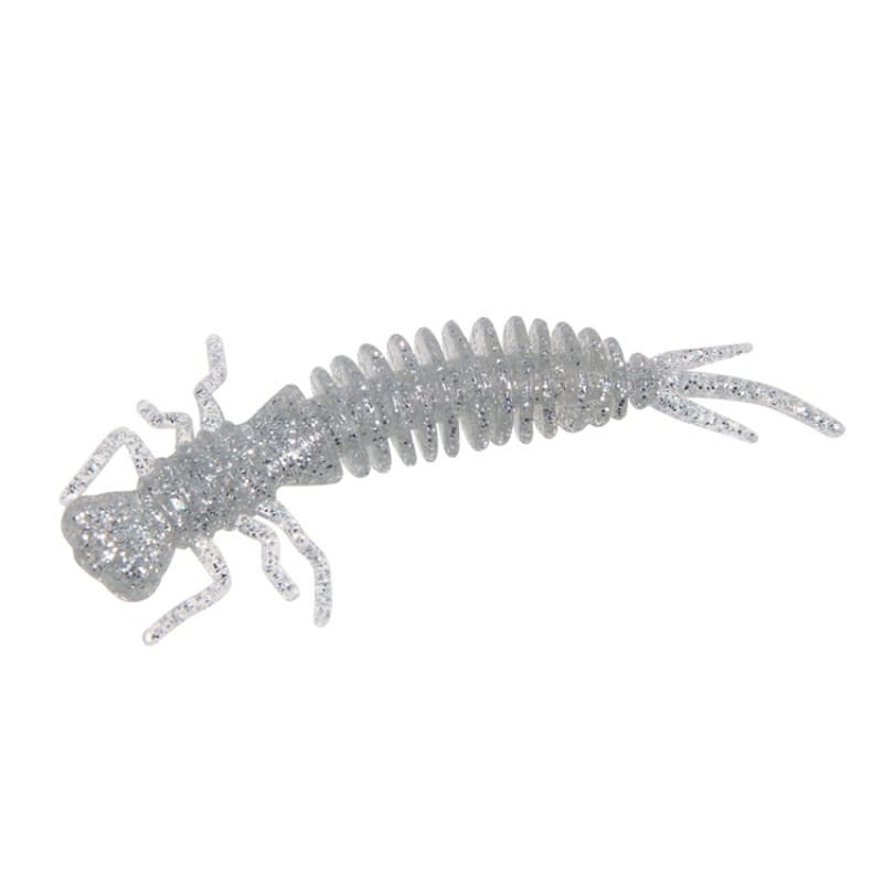 15 PCS 8-color Larvae Silicone Soft Bait Lure Bait, Size:55MM(Silver)