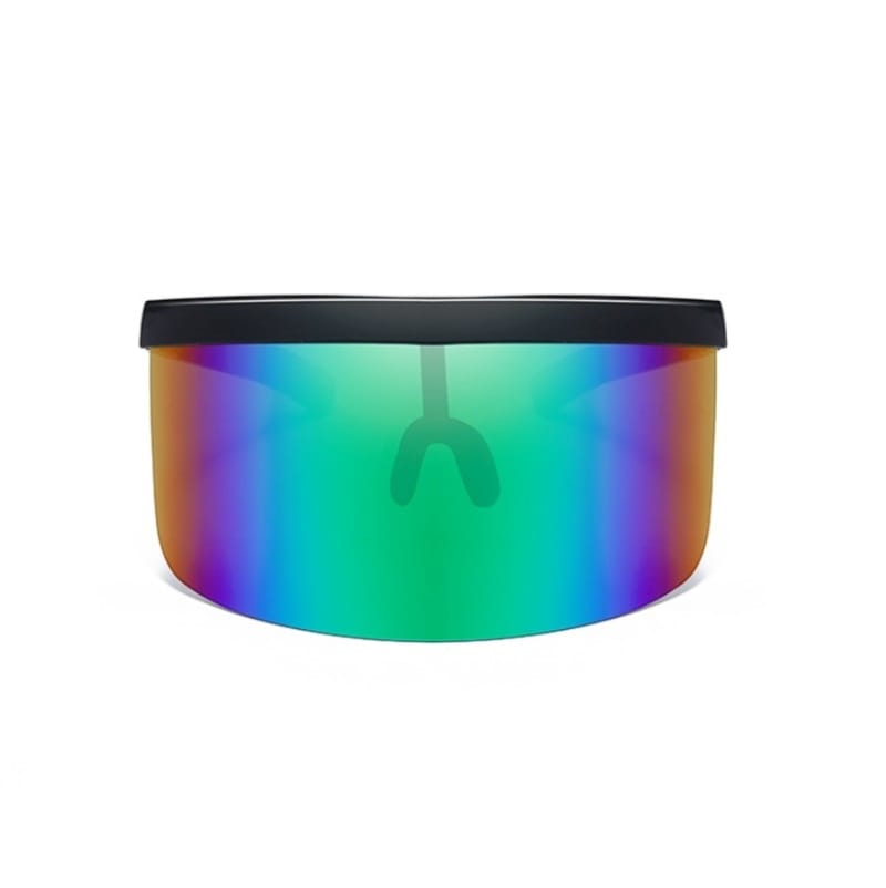 Large Frame Full Protection Outdoor Boy & Girl Sunglasses UV-proof Baby Sunglasses, Frame color: Black Frame Green Film