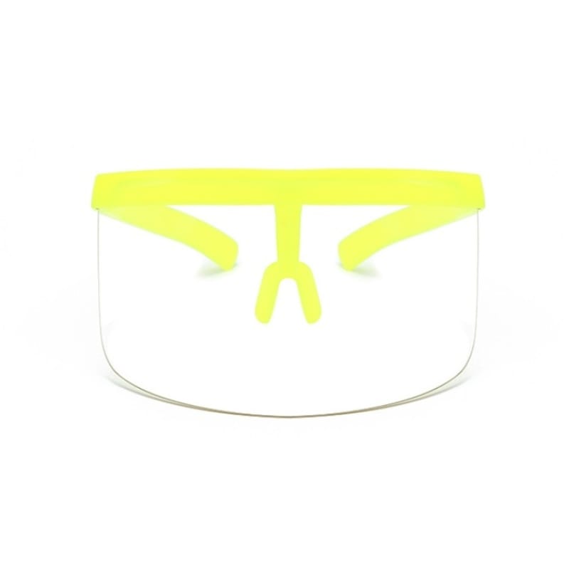 Large Frame Full Protection Outdoor Boy & Girl Sunglasses UV-proof Baby Sunglasses, Frame color: Yellow Frame Transparent Film