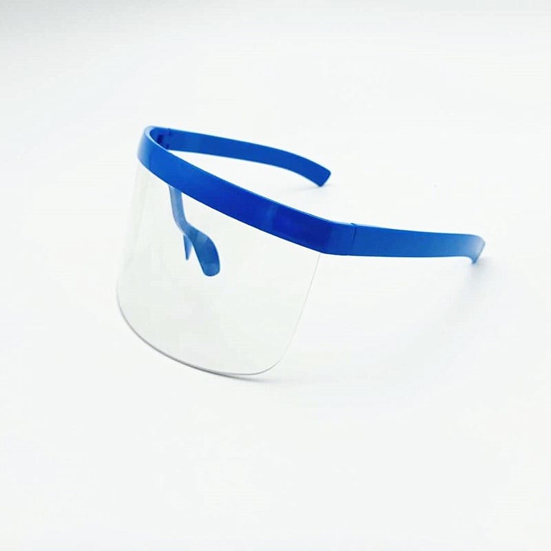 Large Frame Full Protection Outdoor Boy & Girl Sunglasses UV-proof Baby Sunglasses, Frame color: Blue Frame Transparent Film