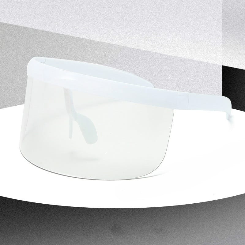 Large Frame Full Protection Outdoor Boy & Girl Sunglasses UV-proof Baby Sunglasses, Frame color: White Frame Transparent Film