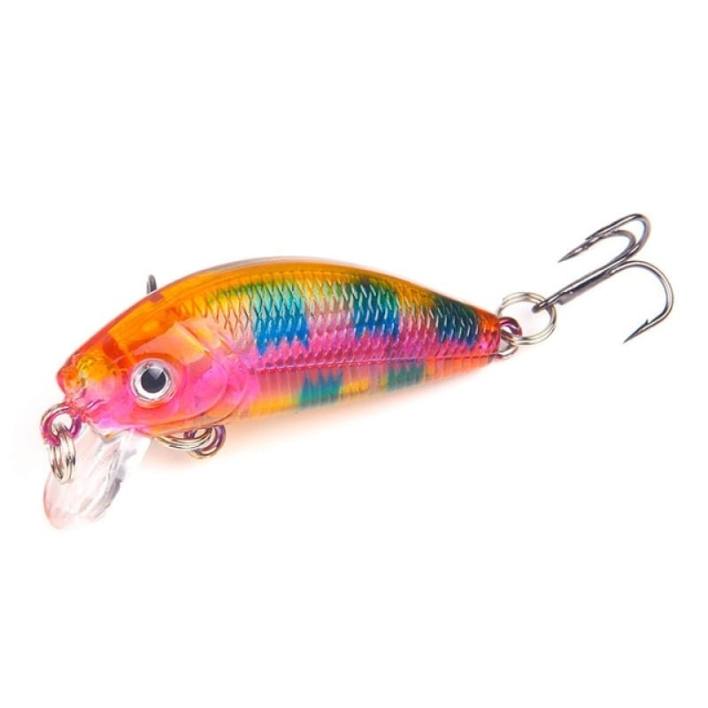 Floating Minor Fishing Bait Minor Rock Road Yat 8 Color Plastic Fishing Bait Hard Bait Fresh Water Bait 5cm/4.2g(Orange)