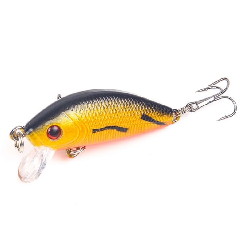 Floating Minor Fishing Bait Minor Rock Road Yat 8 Color Plastic Fishing Bait Hard Bait Fresh Water Bait 5cm/4.2g(black and gold)