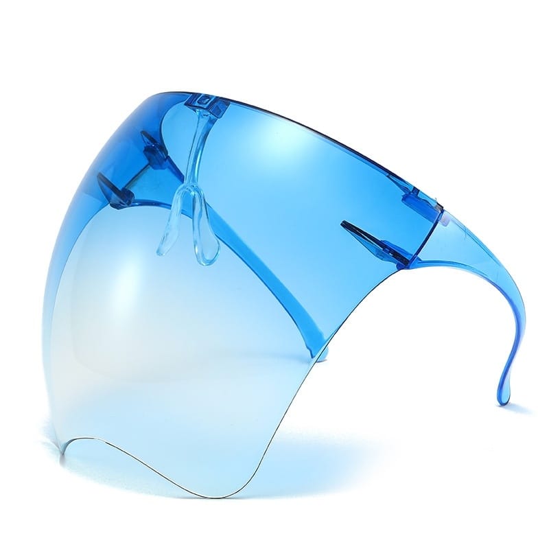 Men And Women All-Round Protection Anti-Fog Face Shield Integrated Anti-Spitting Goggles(Gradient Blue)