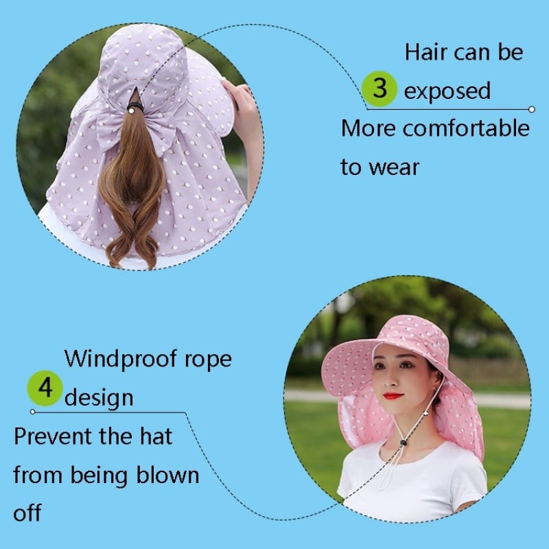 2 PCS Cherry Printing Isolation Cap Sunscreen Face-Covering Outdoor Travel Hat Cap, Colour: Full Cherry (Apricot Pink)