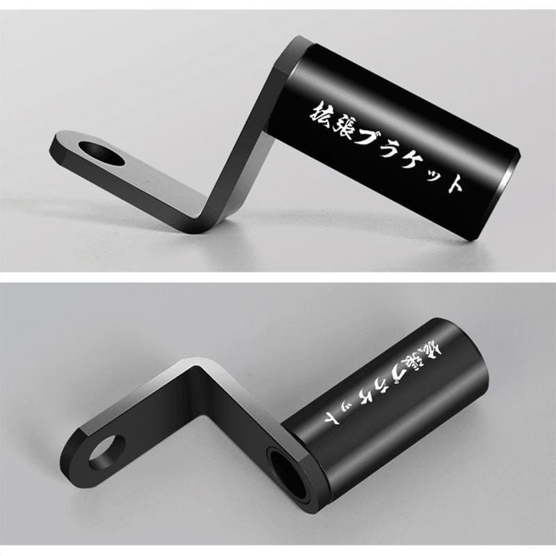 Motorcycle Rear View Mirror Aluminum Alloy Bracket (Silver Grey)
