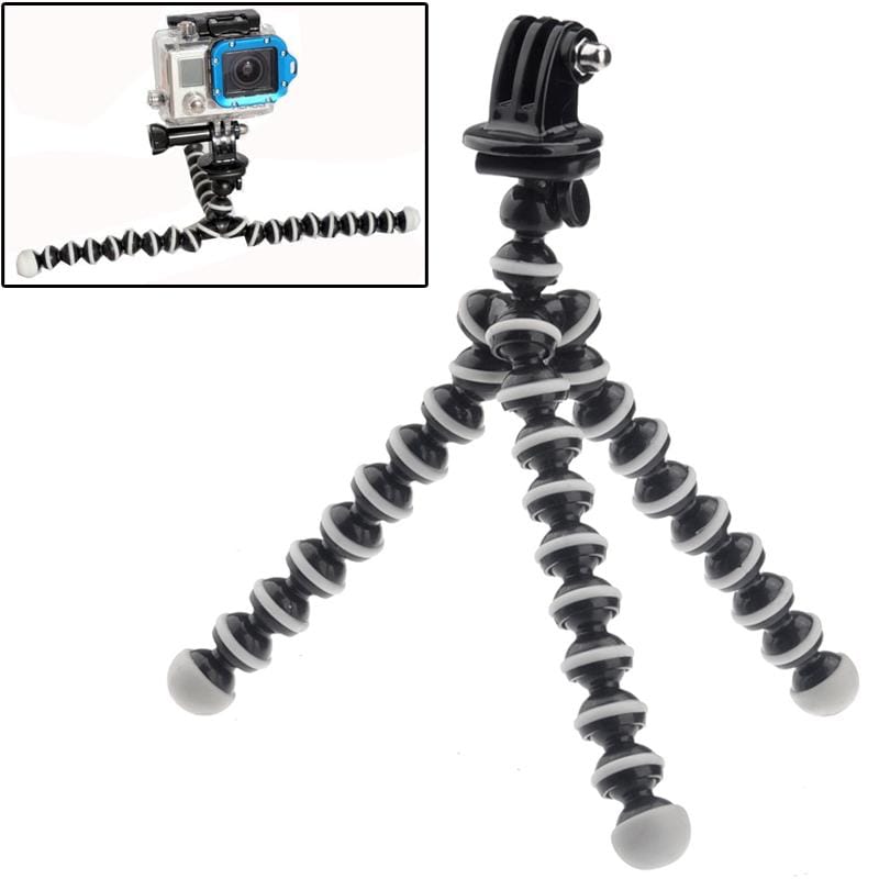 M-MO Mini Octopus Tripod with Tripod Adapter for GoPro  NEW HERO /HERO6   /5 /5 Session /4 Session /4 /3+ /3 /2 /1, Xiaoyi and Other Action Cameras