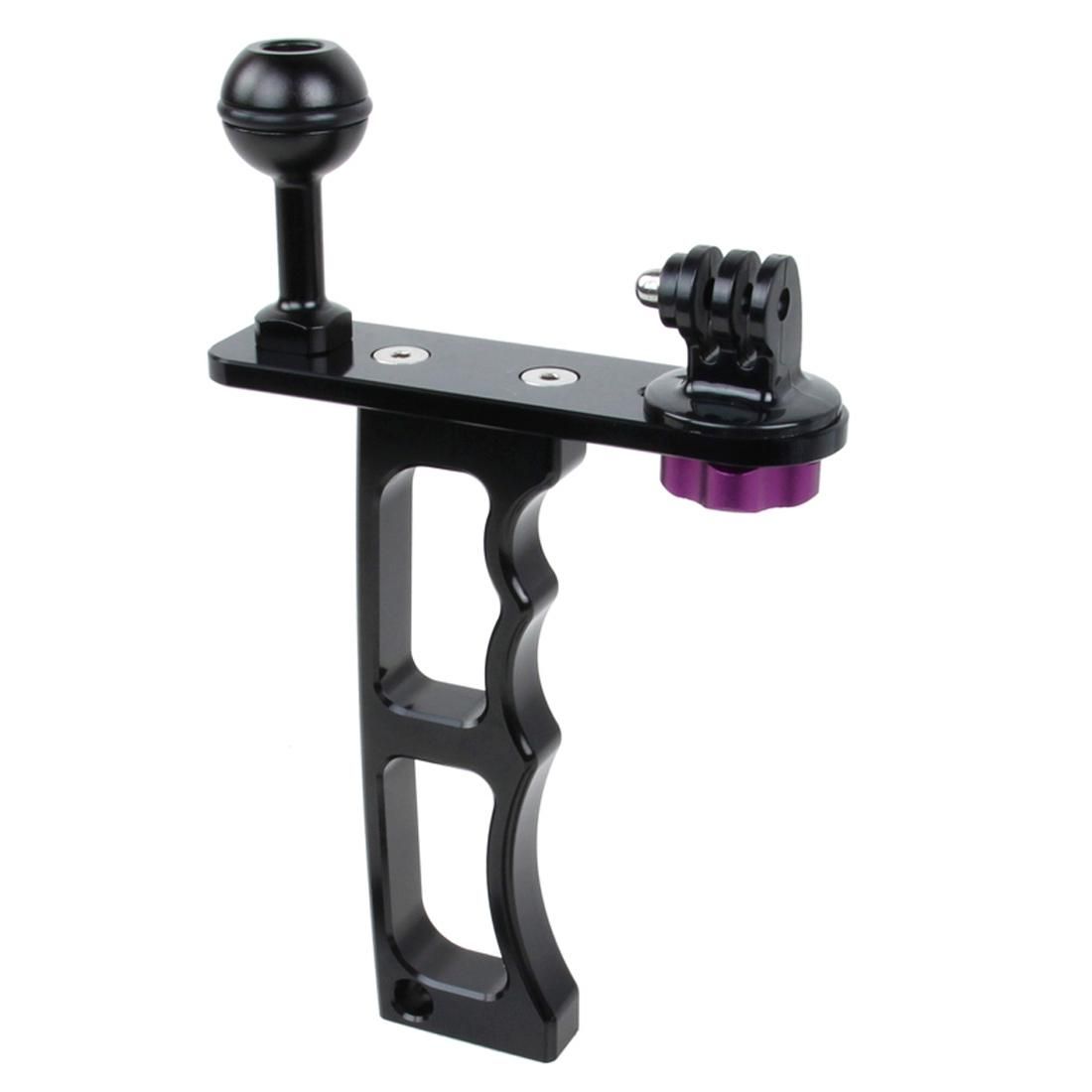 TMC Single Handheld Diving Light Arm Aluminum Mount with Lanyard for GoPro  NEW HERO /HERO6   /5 /5 Session /4 Session /4 /3+ /3 /2 /1, Xiaoyi and Other Action Cameras (Black)