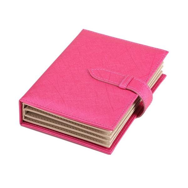 Portable PU Leather Storage Box Necklace Jewelry Display Box Organizer (Rose Red)