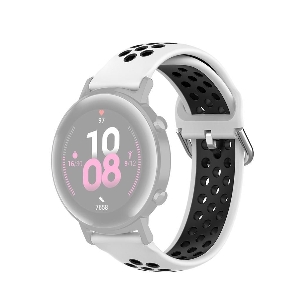 22mm For Huawei Watch GT2e/GT/GT2 46MM Fashion Inner Buckle Silicone Strap (White black)