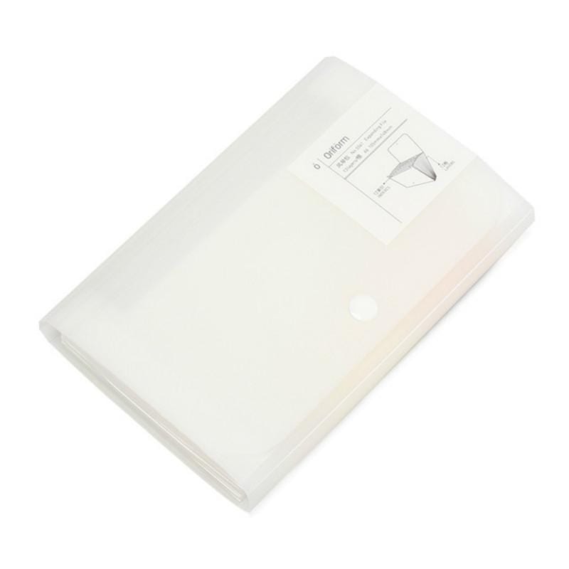 Deli A6 ID Document Holder Multi-function Bill Package Organ Bag Compact Office Stationery (White)