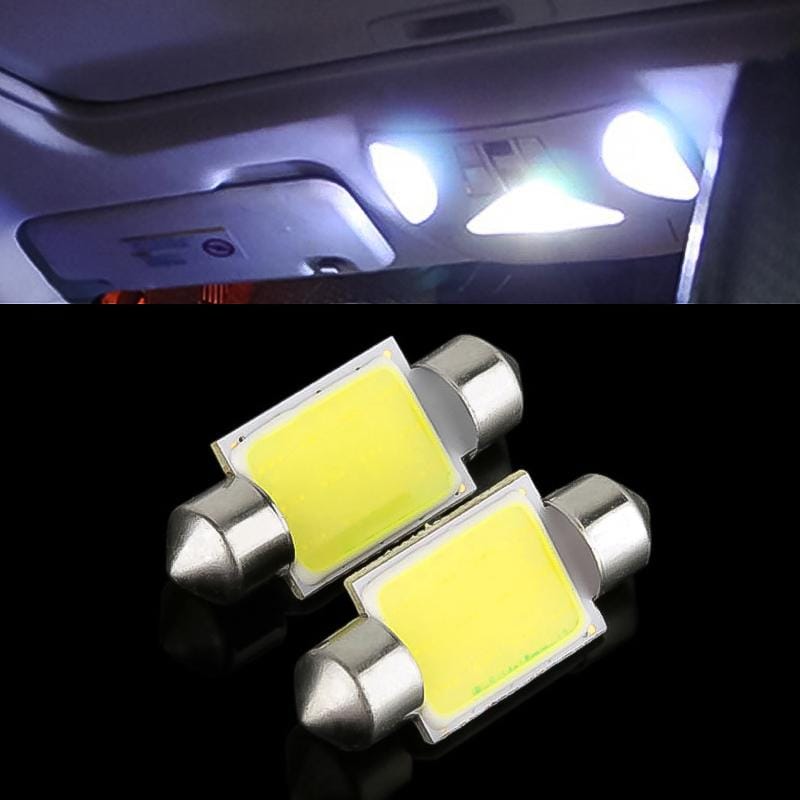 1 Pair 36mm 1.5W White  LED Car Signal Light Bulb