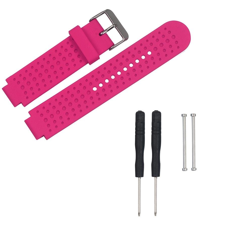 For Garmin Forerunner 620 Solid Color Replacement Wrist Strap Watchband (Rose Red)