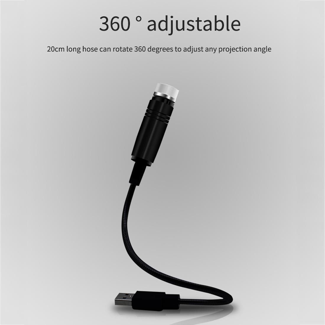 Car USB Star Dome Projector Hose Light, Constantly Bright Version (Purple Blue)