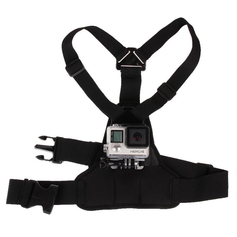 Special Sports Shoulders DV Chest Belt for GoPro HERO9 Black / HERO8 Black /7 /6 /5 /5 Session /4 Session /4 /3+ /3 /2 /1, Xiaoyi and Other Action Cameras (Black)