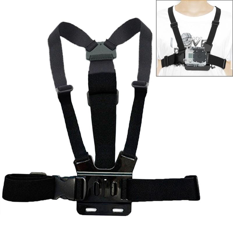 TMC HR47 Chest Belt for GoPro  NEW HERO /HERO6   /5 /5 Session /4 Session /4 /3+ /3 /2 /1, Xiaoyi and Other Action Cameras (Black)