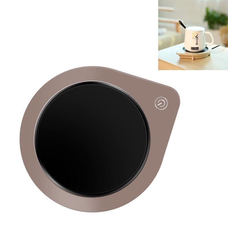 55 Degree Constant Temperature Heating Milk Cup Heater Coaster CN Plug, Style:Coaster (Gold)