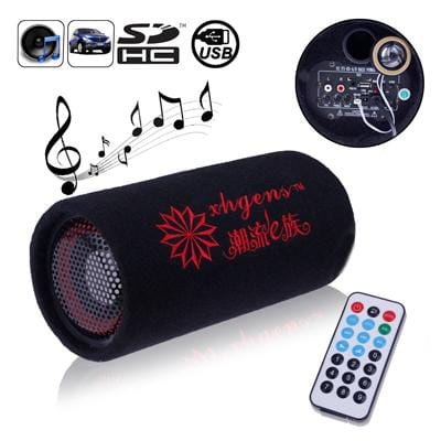 5 inch Round Shape Stereo Motorcycle / Car Subwoofer, Support TF Card & U Disk Reader, with Remote Control (Black)