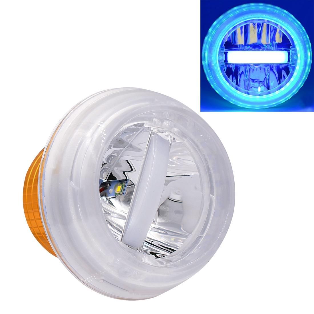 Motorcycle 30W DC 12V-85V IP66 Round Jellyfish Breathable Lamp Double Aperture LED Headlight (Green Light)
