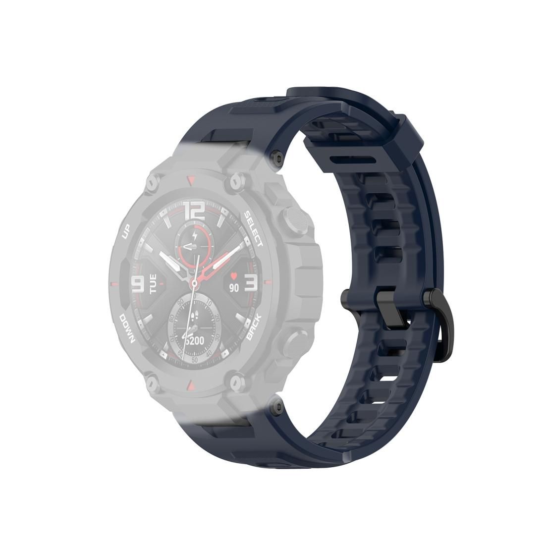 For Huami Amazfit T-Rex A1918 Tyrannosaurus Silicone Watch Strap (Navy Blue)