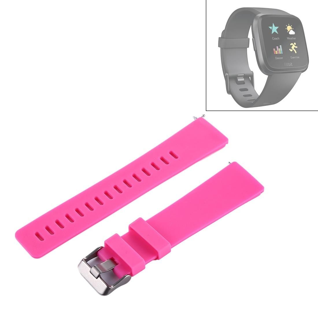 For Fitbit Versa / Versa 2 Simple Fashion Silicone Watch Strap (Magenta)
