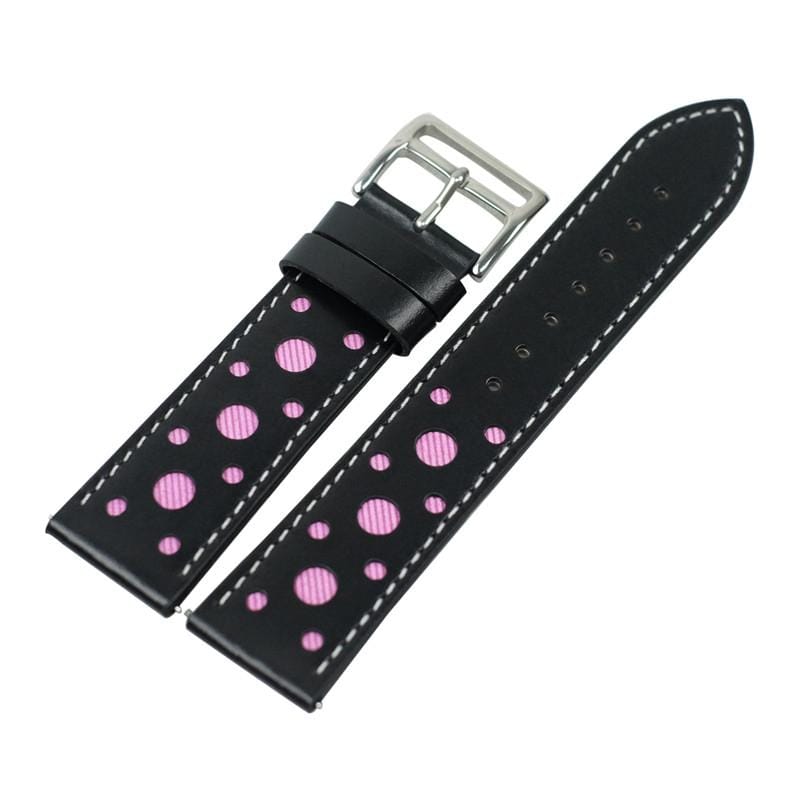 22mm For huawei watch GT2e / GT / GT2 46mm Hollow Leather Strap (Pink)