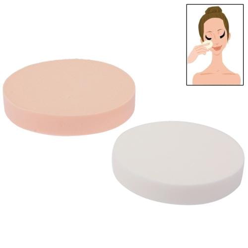 2 PCS Round Shape Professional Use Face Flawless Makeup Powder Puff Sponge