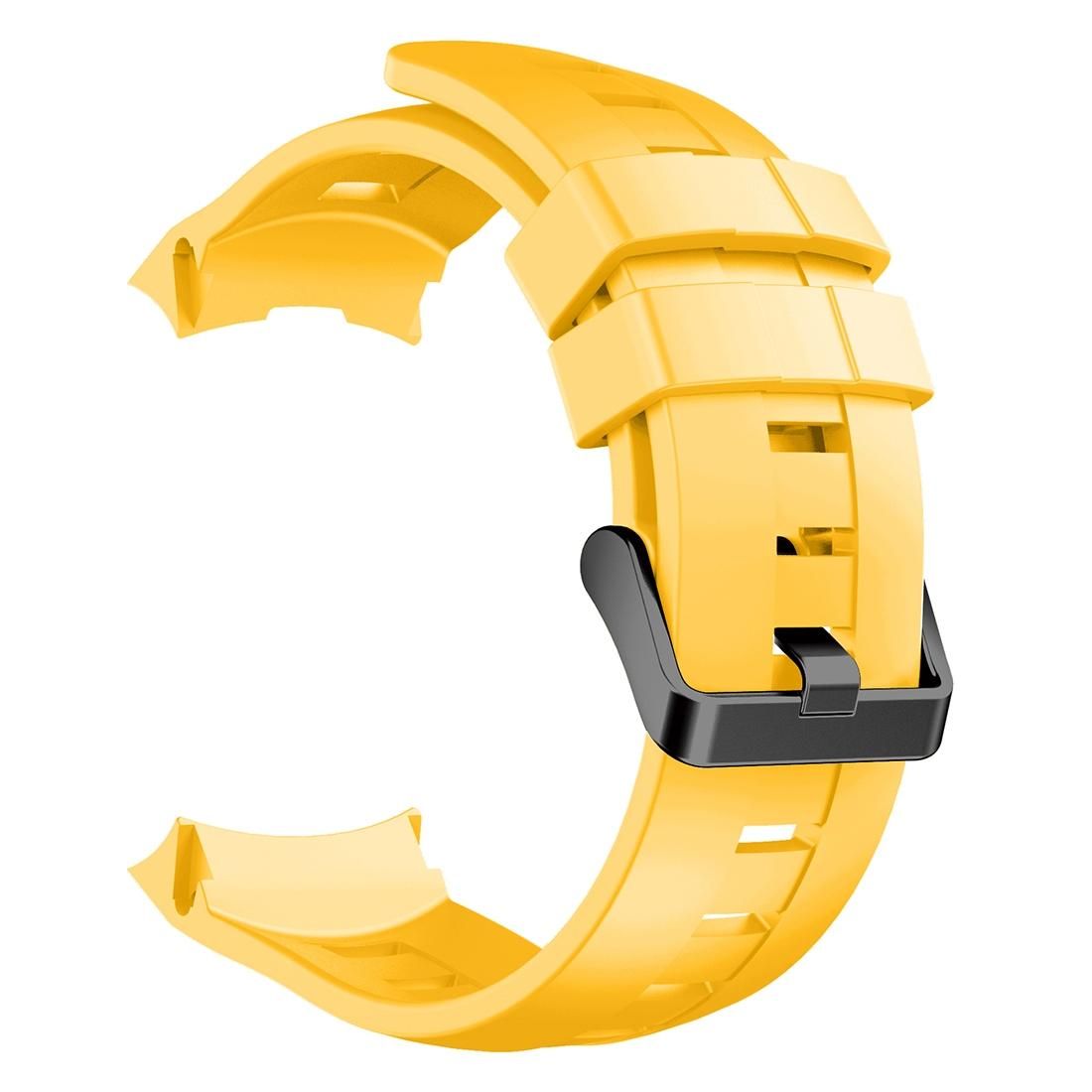 For Suunto Ambit3 Vertical Silicone Watch Bands, Width: 24mm (Yellow)
