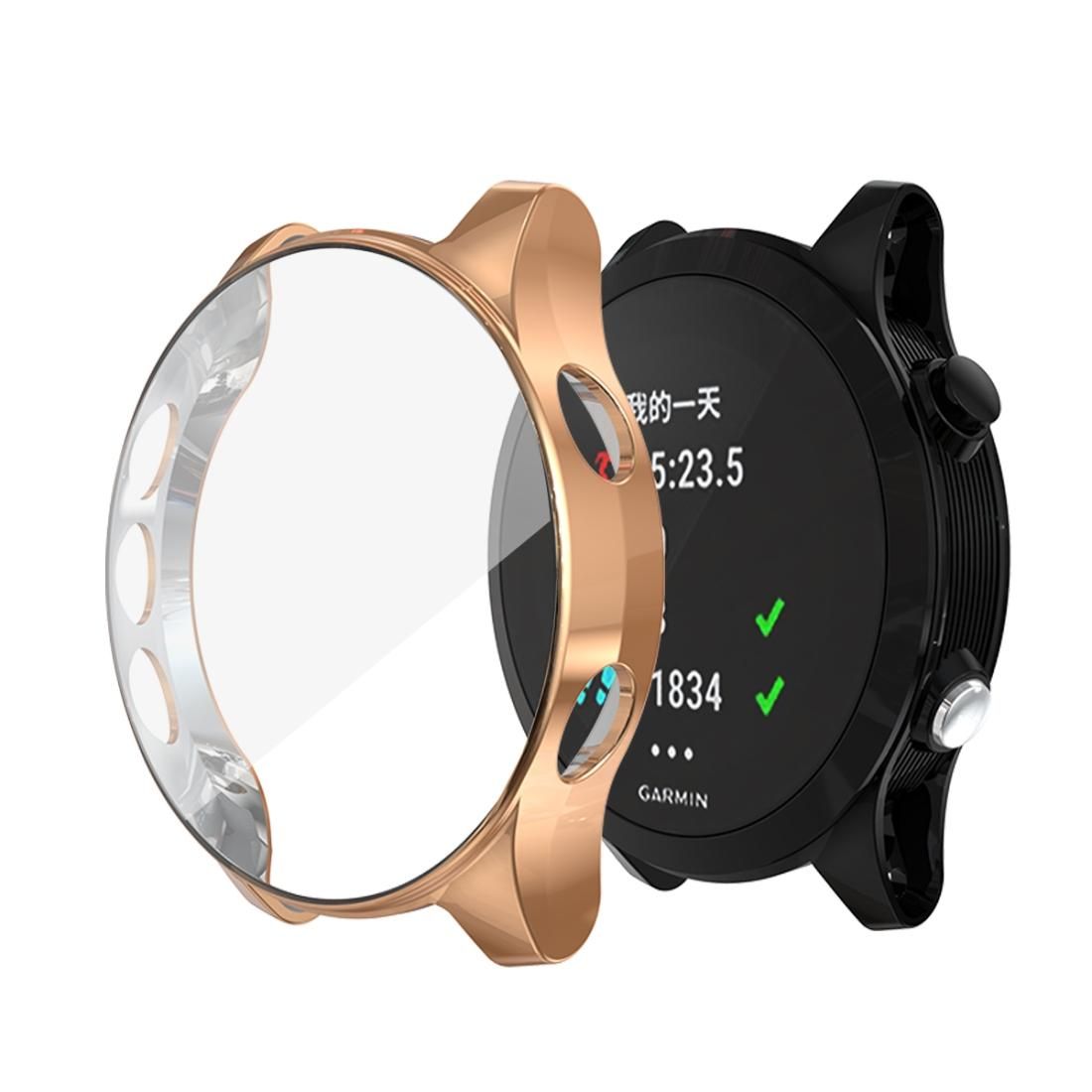 For Garmin Forerunner 935 TPU Electroplated Watch Case (Rose Gold)