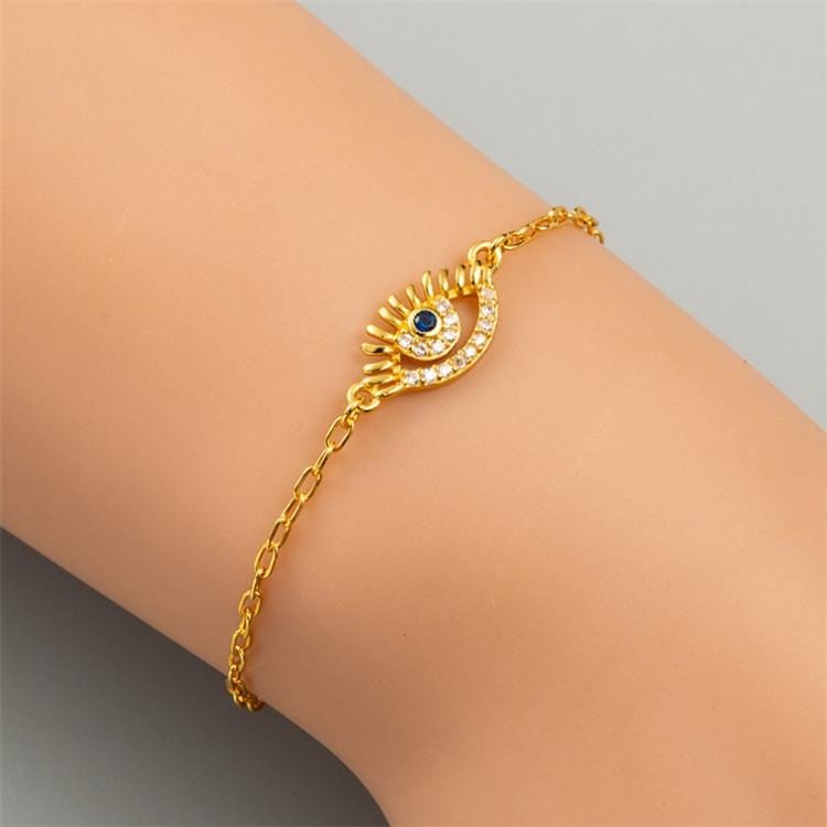 Women Fashion Cross Eye Bracelet Adjustable Rainbow Bracelet, Style:E168 Eye