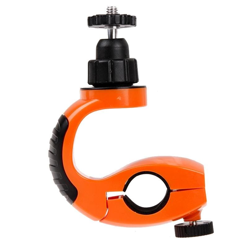 360 Degree Rotary Stand Sport Bicycle Handlebar Mount for GoPro  NEW HERO /HERO6   /5 Session /5 /4 Session /4 /3+ /3 /2 /1, Xiaoyi Sport Cameras (Orange)