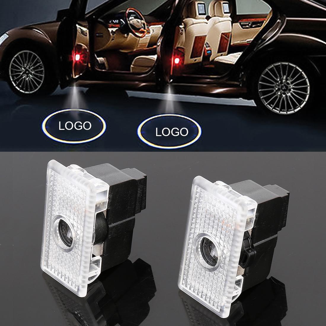 2 PCS DC12V 2.6W Car Door Logo Light Brand Shadow Lights Courtesy Lamp for Tesla
