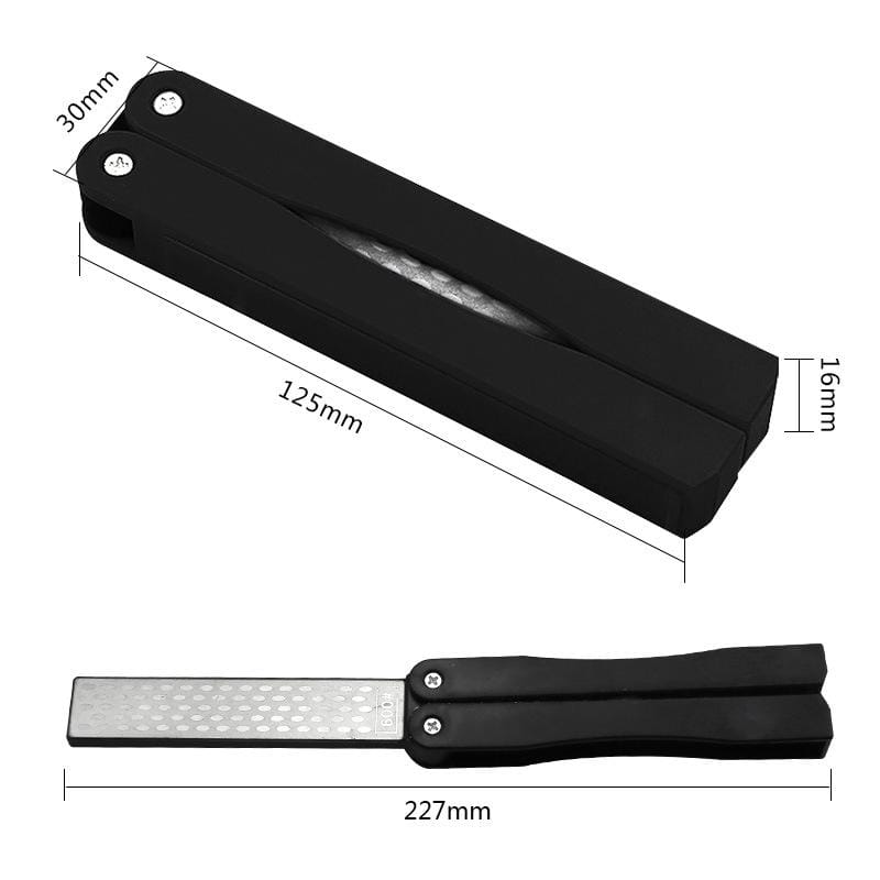 Foldable Double-sided Knife Sharpener Household Diamond Grinding Stone Tool (Orange)