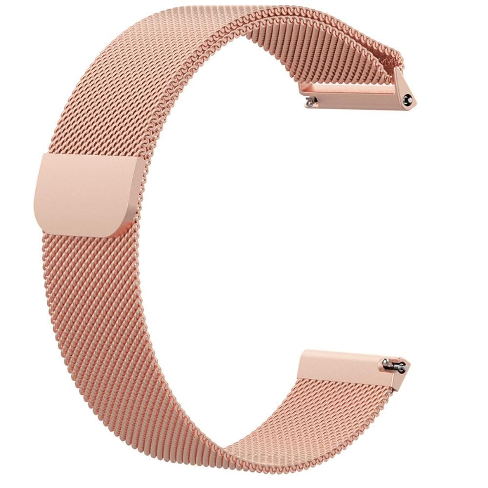 For Fitbit Versa Milanese Replacement Wrist Strap Watchband, Size:L (Rose Gold)