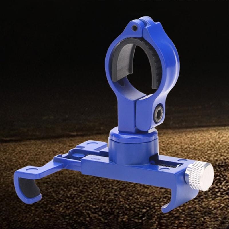 360 Degree Rotatable Aluminum Alloy Phone Bracket for Electric Car / Motorcycle, Suitable for 50-100mm Device (Blue)