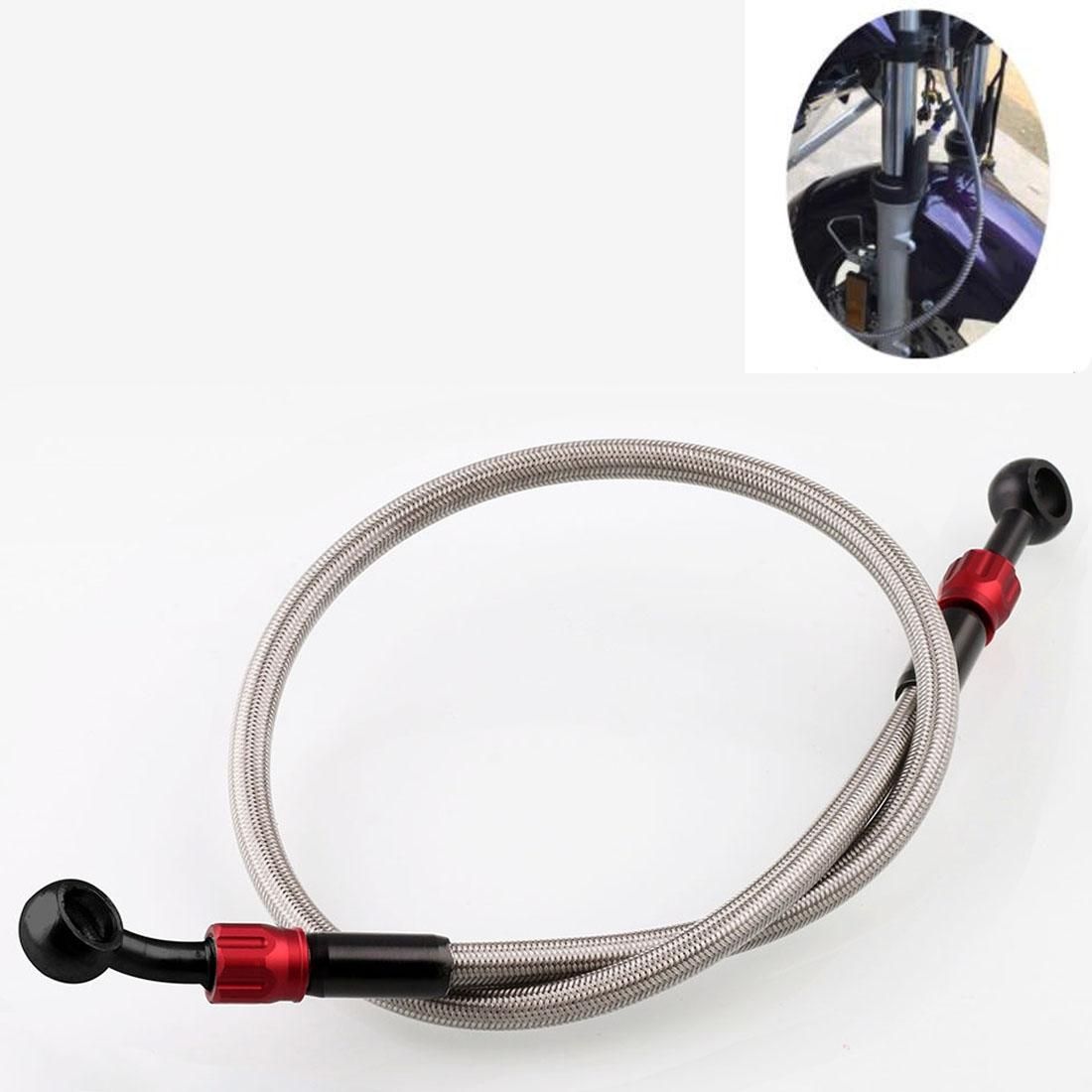 Motorcycle Modified Accessories Universal Steel Wire Braided High Temperature Resistance Brake Hose, Length: 945mm (Red)