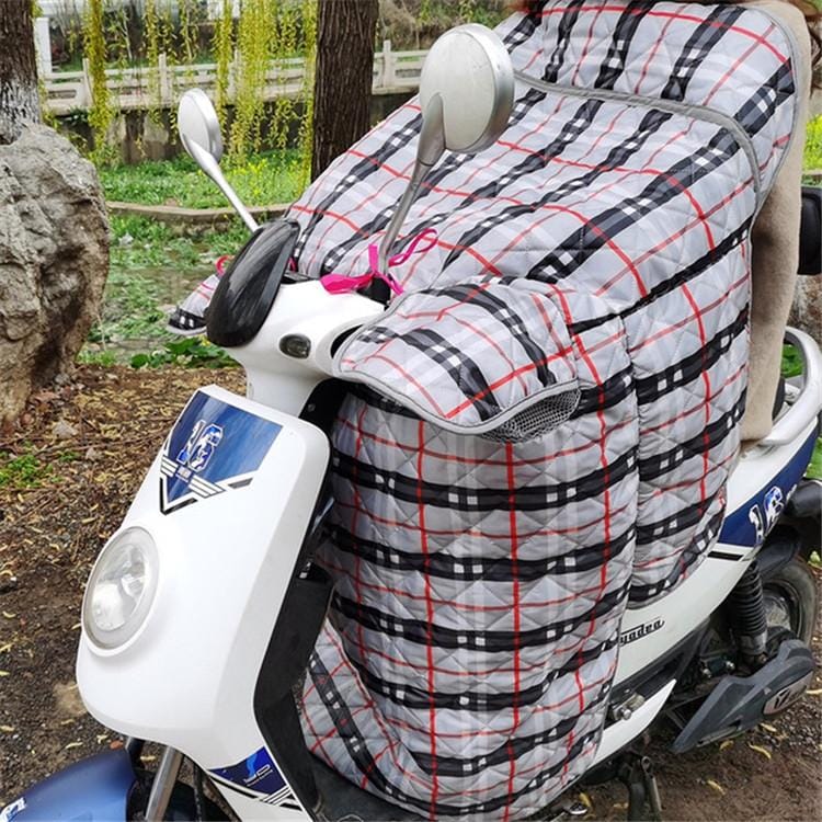 Summer Motorcycle Waterproof Windshield Covered Sunshade (Gray Grid)