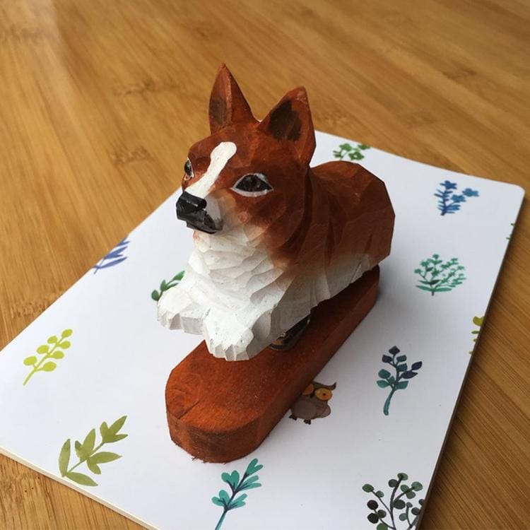 24/6 26/6 Handmade Wood Animal Mini Stapler Paper Office School Smart Home Kit (Style14)