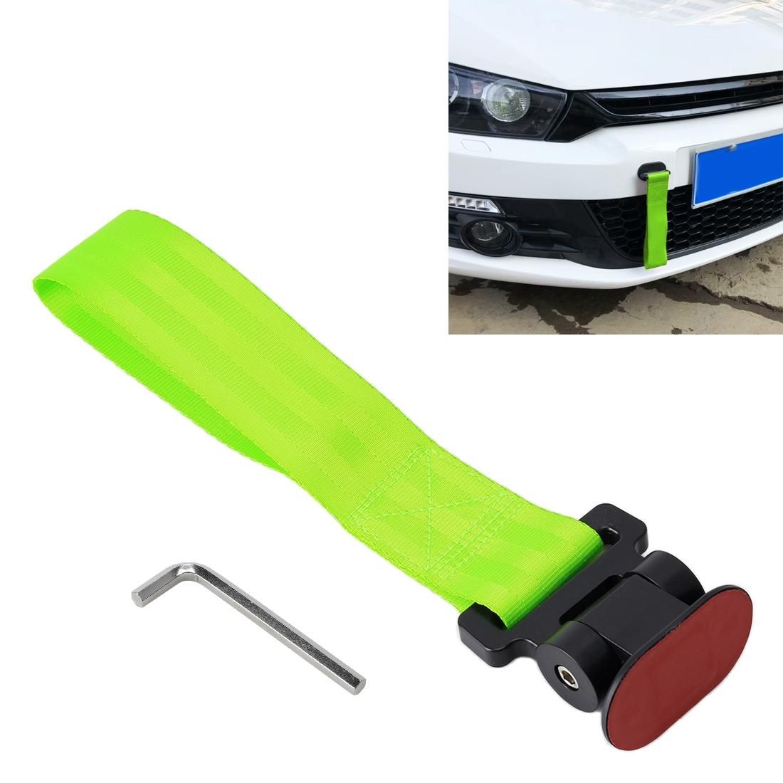 Universal Car Front Rear Tow Strap Adhesive Tape Towing Hook Ribbon, Size: 26.5*6.5*4cm (Green)