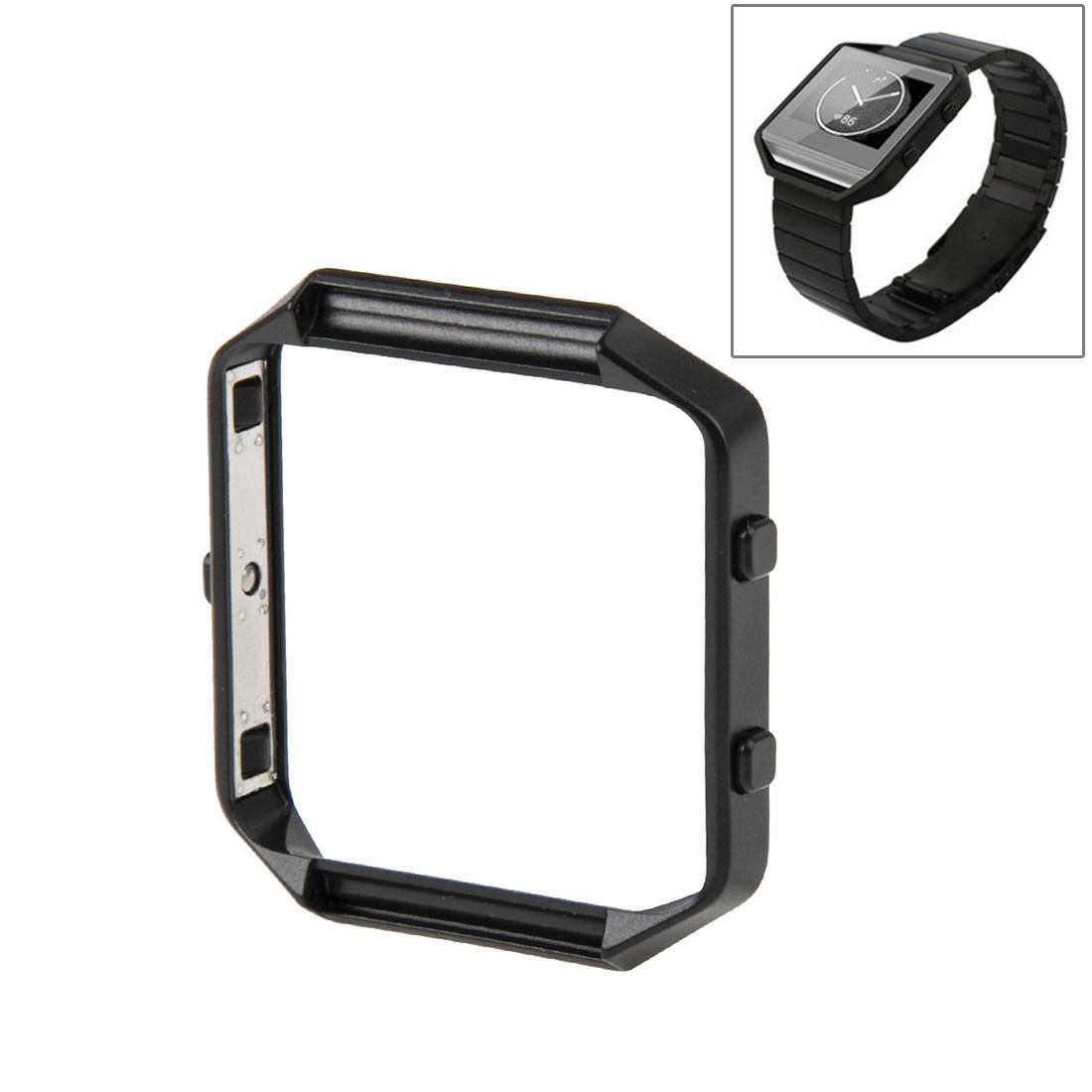 For Fitbit Blaze Watch Stainless Steel Frame Holder Shell (Black)