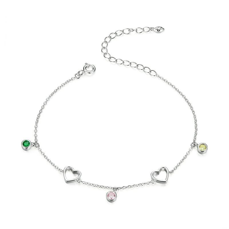 S925 Sterling Silver Bracelet Heart-shaped Sterling Silver Bracelet