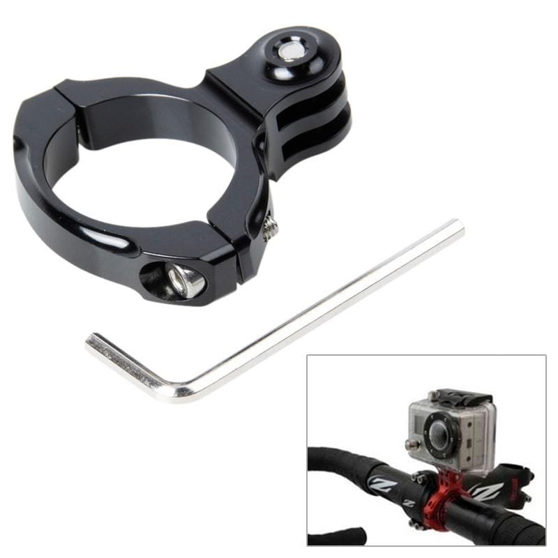 TMC HR87 Bike Aluminum Handle Bar Standard Mount for GoPro HERO6 /5 /5 Session /4 Session /4 /3+ /3 /2 /1, Xiaoyi and Other Action Cameras, Internal Diameter: 31.8mm (Black)