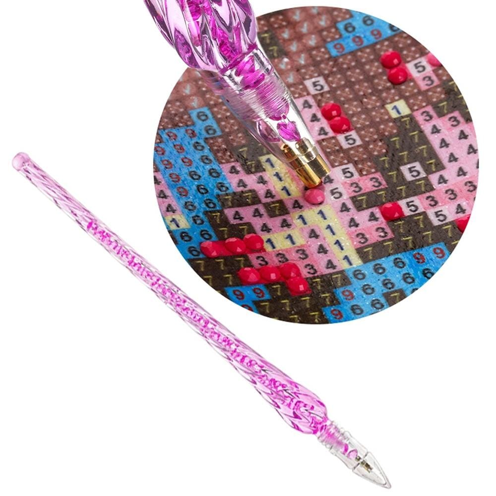 10 PCS Diamond Painting Pen DIY Cross Stitch Embroidery Crafts Sewing Diamond Painting Tool (Purple)