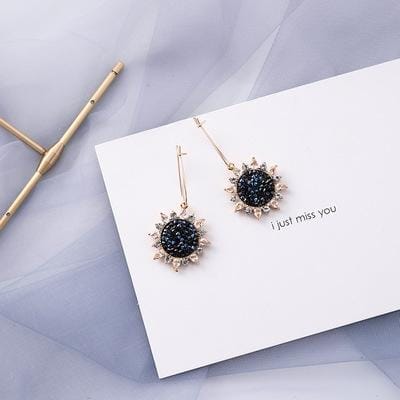 Summer Blue Geometric Acrylic Hollow Drop Earrings for Women Party Beach Jewelry (10289)