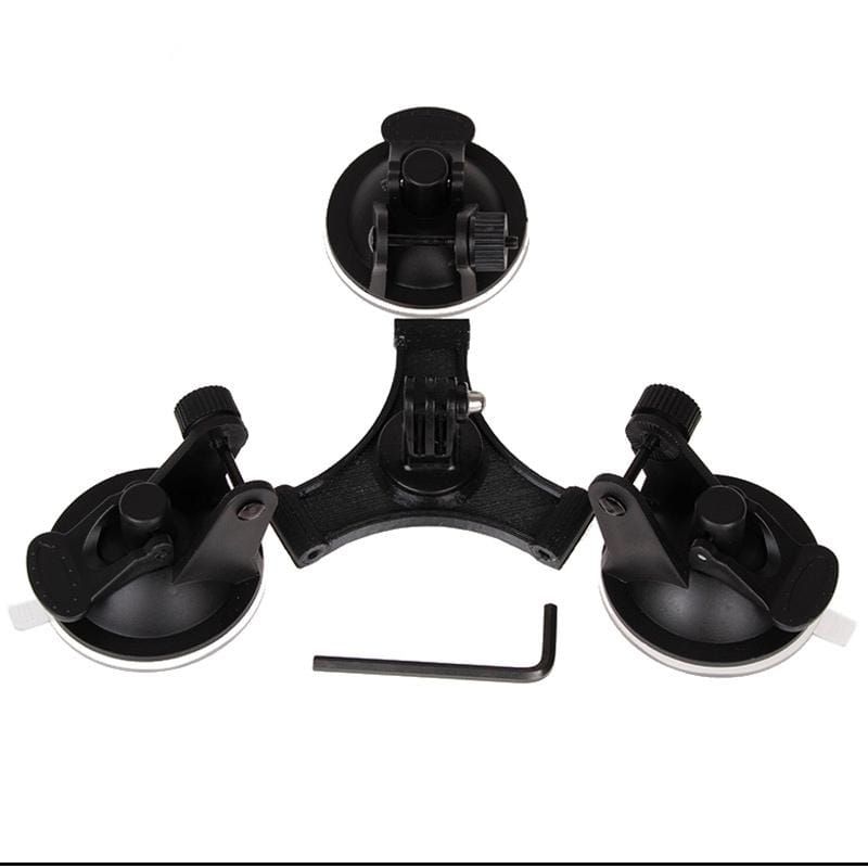 Triangle Direction Suction Cup Mount with Hexagonal Screwdriver for GoPro HERO9 Black /HERO8 Black /7 /6/ 5 /5 Session /4 /3+ /3 /2 /1, Xiaoyi and Other Action Cameras